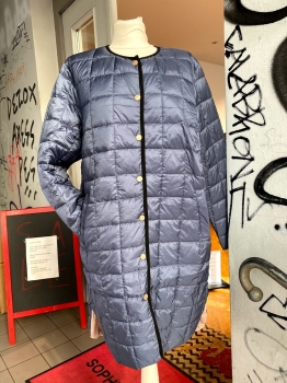 Coster Copenhagen, Long quilted jacket, stormy blue