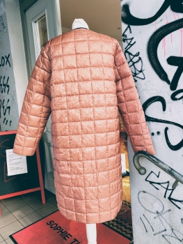 Coster Copenhagen, Long quilted jacket, terracota pink