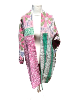TALES BY SOLID, Kantha Jacke lang, pink
