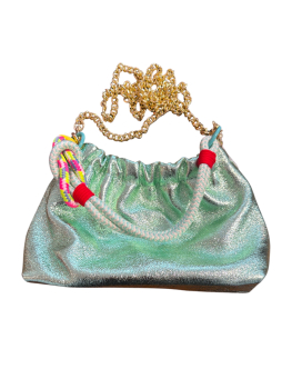 Louisa Lee, Plissa grün metallic