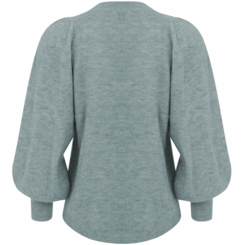 Coster Copenhagen, Knit with bubble effect and wide sleeves, jade blue