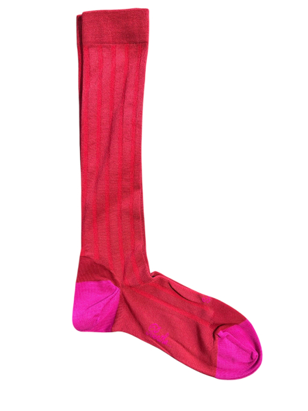 Berthé aux grands pieds, Kniestrümpfe Seide rot